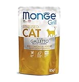 monge cibo umido per gatti sterilizzati 6x85 gr natural superpremium jelly grill