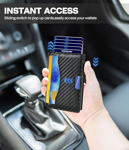 Wallet for Men,Mens Slim Minimalist Wallet Card Holder,RFID Blocking Smart Pop up Wallet with Money Clip&ID Window,Front Pocket,Bifold Metal Compact Wallet, Aluminum Credit Card Case Wallet2
