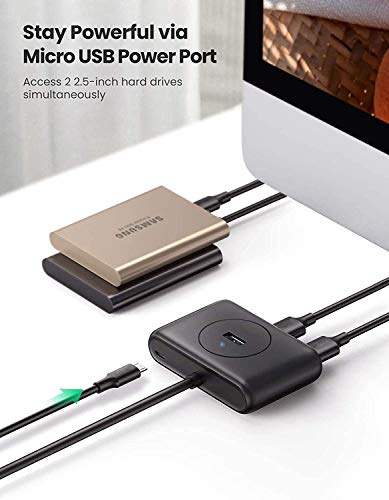 Image of LipiWorld 4 Port USB Hub 3.0 Data Hub with 115CM Portable Extension Cable High Speed Compatible for MacBook Air, Mac Mini, iMac Pro, Microsoft Surface, Ultrabooks