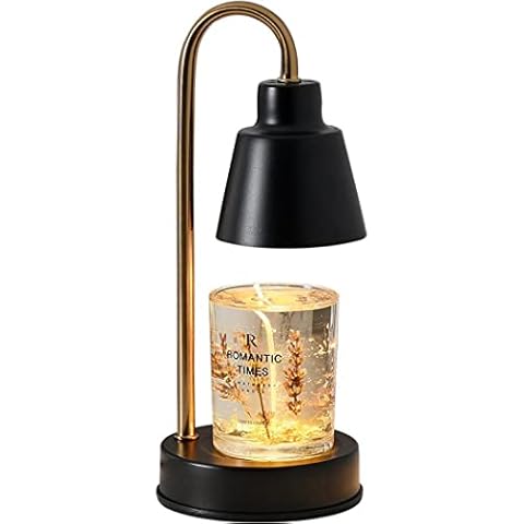 Simcat Candle Melter, Dimmable Candle Lamp Heater, Scented Candle Melt Wax Burner, Lamp Aromatherapy, Melt wax Lamp, Suitable for Large and Small Candles (Black,British standard) Cover