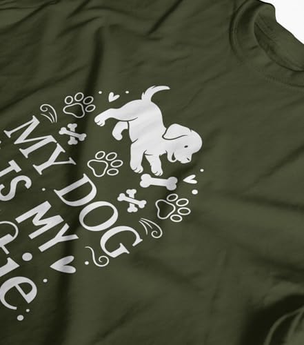 Image of INDISSH T-Shirt for Man | Regular and Plus Size Upto 7XL | Pet Lover Graphic Printed | Round Neck Cotton Fabric Regular fit Casual T-Shirt for man - RNM-DOGBESTIE-PAR