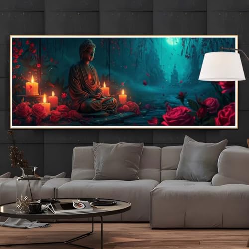 Diamond Painting Débutant Bouddha 150x60cm Kit Complet de Peinture