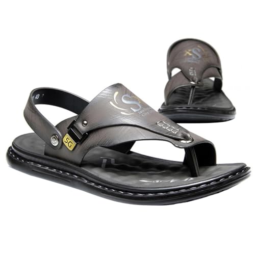 Sandalias clásicas de hombre gris para evitar el cansancio al caminar en verano