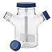 Chemglass CLS-1450-1L Series CLS-1450 Bioprocess Spinner Flask, Dimpled Bottom, Internal Impeller, Complete, 135 mm OD, 240 mm Height, 1000 mL