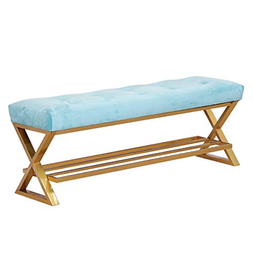 Banc à chaussures en fer forgé moderne avec tabouret de rangement pour l'entrée