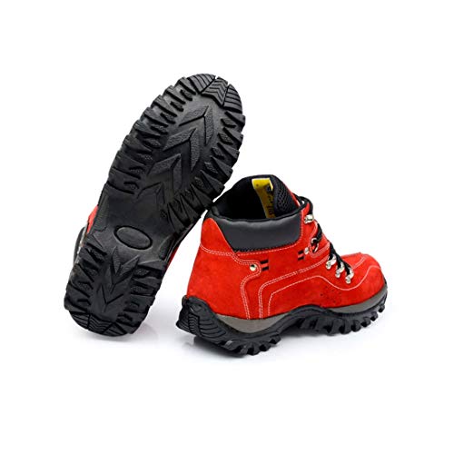 Bota Couro Botina Vermelha Adventure (42)