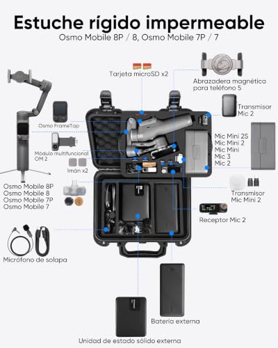 Evita daños en tu Osmo Mobile 8P con este maletín rígido impermeable 2