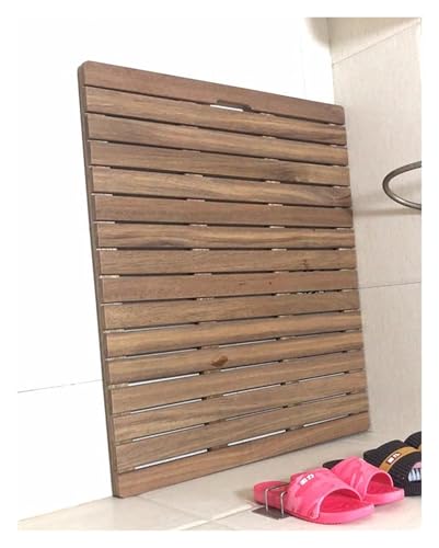 Non-Slip Wooden Bath Mat for Showers - Customizable Size, Ideal