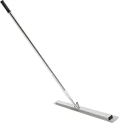 Desempenadeira De Concreto, Kit De Desempenadeira De Concreto De Aço Inoxidável De 80 * 10 Cm, Comprimento Ajustável Com 1 Par De Sapatas Para Polimento, Desempenadeira De Cimento Adequada