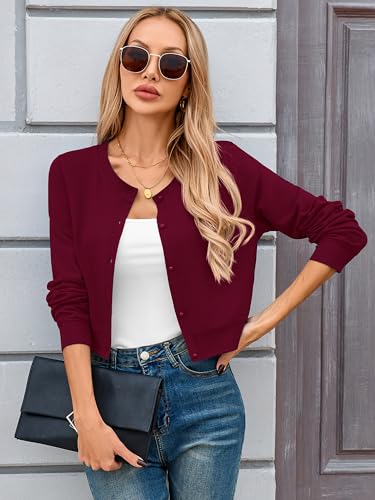 Image of Heymoments Women's Casual Shrugs Lightweight Open Front Cropped Cardigan for Dresses