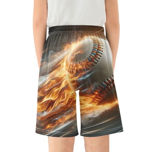 ALAZA Baseball Flying Funny Pajama Shorts Sleep Shorts Pant Lounge Pajama Bottoms Elastic Waist with Pockets2