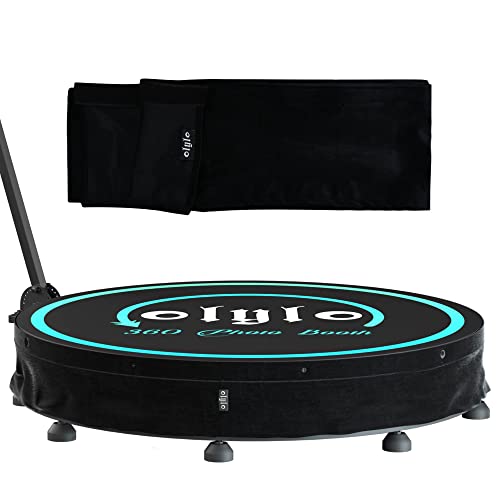 OLYLO 360 Photo Booth Skirt with Hook Loop and Screw Hole for 360 Photo Booth Accessories, Black Plus Skirt for 360 Photo Booth Machine for Parties, Cover for 360 Photo Booth Machine (for 68cm/26.8")