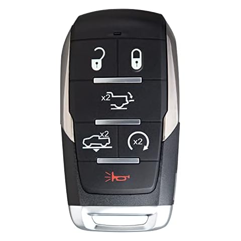 StandardAutoPart 6 Button Proximity Smart Car Key Fob Remote Compatible with Dodge Ram 1500 2019 2020 2021 OHT-4882056 68291692 AD Cover
