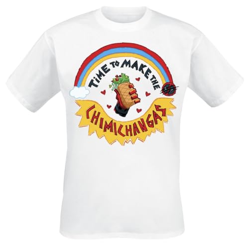 Deadpool - Marvel T-Shirt - Chimichangas - M - für Männer - Größe M - weiß  - Lizenzierter Fanartikel