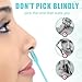 PEUTIER 12pcs 2 in 1 Nasal Hair Cutter, 360 Rotating Nose Hair Trimmer for Men Women Double Sided Nose Hair Cleaner with Ear Picker Portable Manual Nostril Hair Removal Tool (Blue)