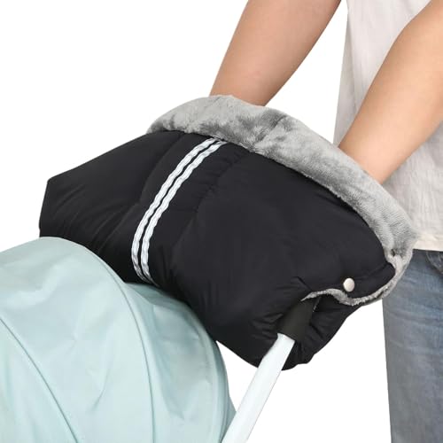 Guantes Warmmuffs para cochecito | Guantes cálidos de invierno para cochecito – Guantes calientes extraíbles para cochecitos | Cubierta de calor para cochecito | Funda de mano de forro polar para