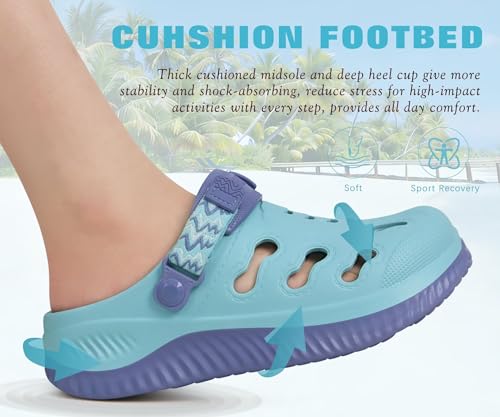 Image of KuaiLu Womens Classic Recovery Clogs Comfortable Walking Cushion Sandals for Women Relif Plantar Fasciitis Ladies Orthotic Arch Support Slip-on Mules, Adult Slip Resistant Shoes