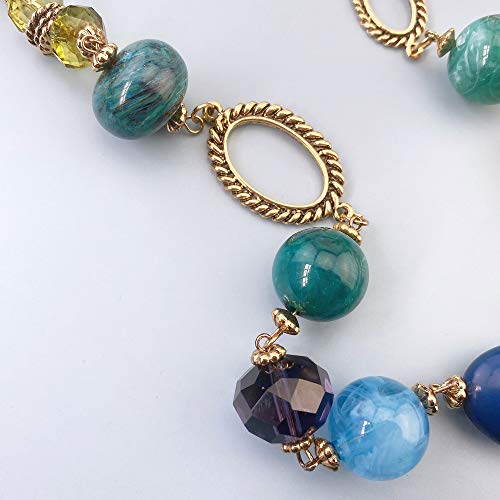 Firstmeet Long Fashion Handmade Resin Beaded Chain 43" Necklace (Xl-1001) #TOP4