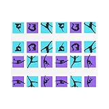 Graue elegante Grußkarte mit Umschlägen - Gymnastikspiel Druck Perlpapierkarten mit passenden Aufklebern