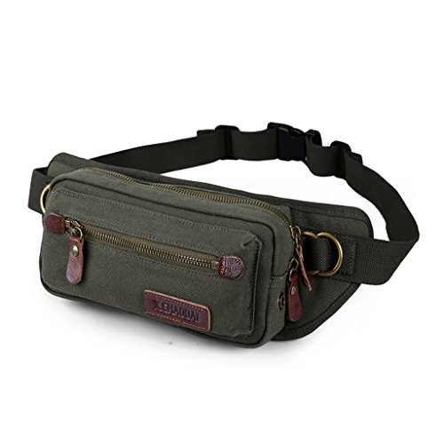 C&S CS Bolso de Lona Verde Bolso de Deporte de Deportes al Aire Libre para Hombres Tour y Ocio Estructura de Bolsa múltiple Pulcritud