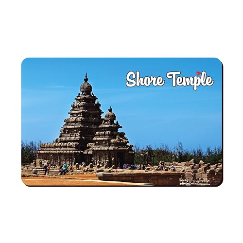 Image of Elegant Fridge Magnet with Themes |Rectangular Size Refrigerator Magnet with Magnetic Rubber Back | Pack of 1, 8.6cm X 5.4cm (Shore Temple)
