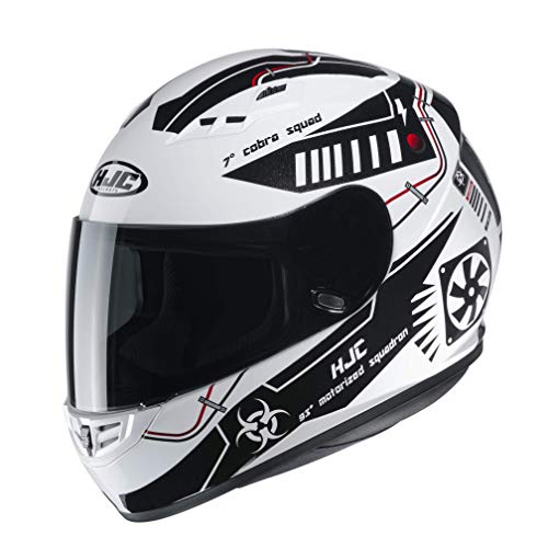 Casco moto HJC CS 15 TAREX MC10, Bianco/Nero, S