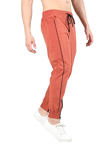 Image of CHKOKKO Men's Regular Fit Mid Rise Solid Sports Running Gym Track Pant Lower With Pocket