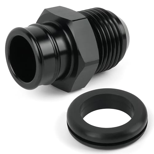 10AN Aluminum Push fit Valve Cover Grommet for GM LS Engines - Black with Sealing Grommet‌
