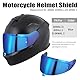 Helmvisier für Shark SKWAL i3/RIDILL 2/ D-SKWAL 3,Motorradhelm Visier,Motorrad Windschutz Helm Objektiv Visier,Integralhelm Visier UV-Beständig,Motorradhelm Visier Ersatz (Blau)