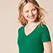 Amazon Essentials Women's Regular-Fit Short-Sleeve T-Shirt (Crewneck and V-Neck Options), Pack of 2, Green/White Stripe, X-Large