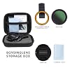 52MM Variable ND2-ND400 Filter, Ultra Slim Multi-Coated Adjustable Neutral Density Filter, Clip-on Phone Lens ND Filter Kit, Compatible for iPhone 15 14 13 12 11, Google Pixel and Other Smart Phones