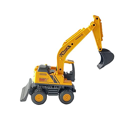 Image of DEUSON ECOM Construction Bulldozer Excavator Loader Truck Vehicles for Kids Building Vehicle Engineer Toys for 3 4 5 Year Boy Toddlers Unbreakable Toy for Kid (706-15) yellow