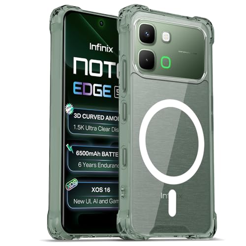 Image of AESTMO Clear Back Cover for Infinix Note Edge 5G | 360 Protection | Transparent Back Cover for Infinix Note Edge 5G (PC + TPU, Compatible with MagSafe Accessories, Transparent Bumper)