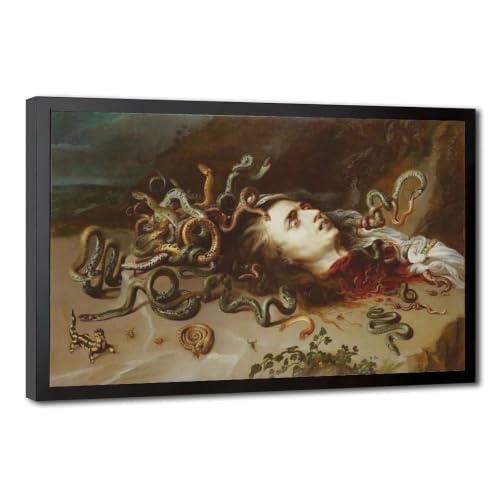 La tête de Méduse Rubens toile encadrée pour habiller un mur de bureau vide