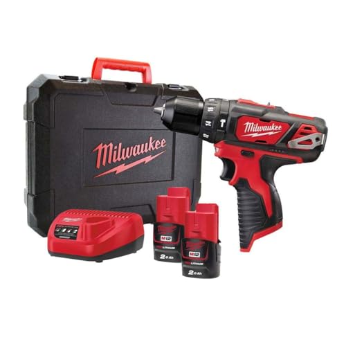 Milwaukee M12 BPD-202C Taladro percutor subcompacto, 12 W, 12 V, red-black