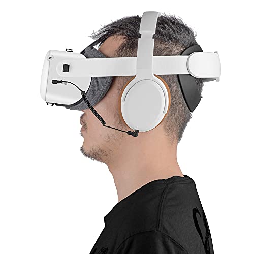 Stereo Bass VR Kopfhörer maßgeschneidert für Oculus Quest 2 & Oculus Rift S - kurzes elastisches Kabel Komfortables Polster und Hülle - Image 8