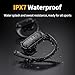 Wireless Earbuds,Bluetooth Headphones 80hrs Play Back Sport Earphones with LED Display Over-Ear Buds with Earhooks Built-in Mic IPX7 Waterproof Headset for Workout Grey -Black