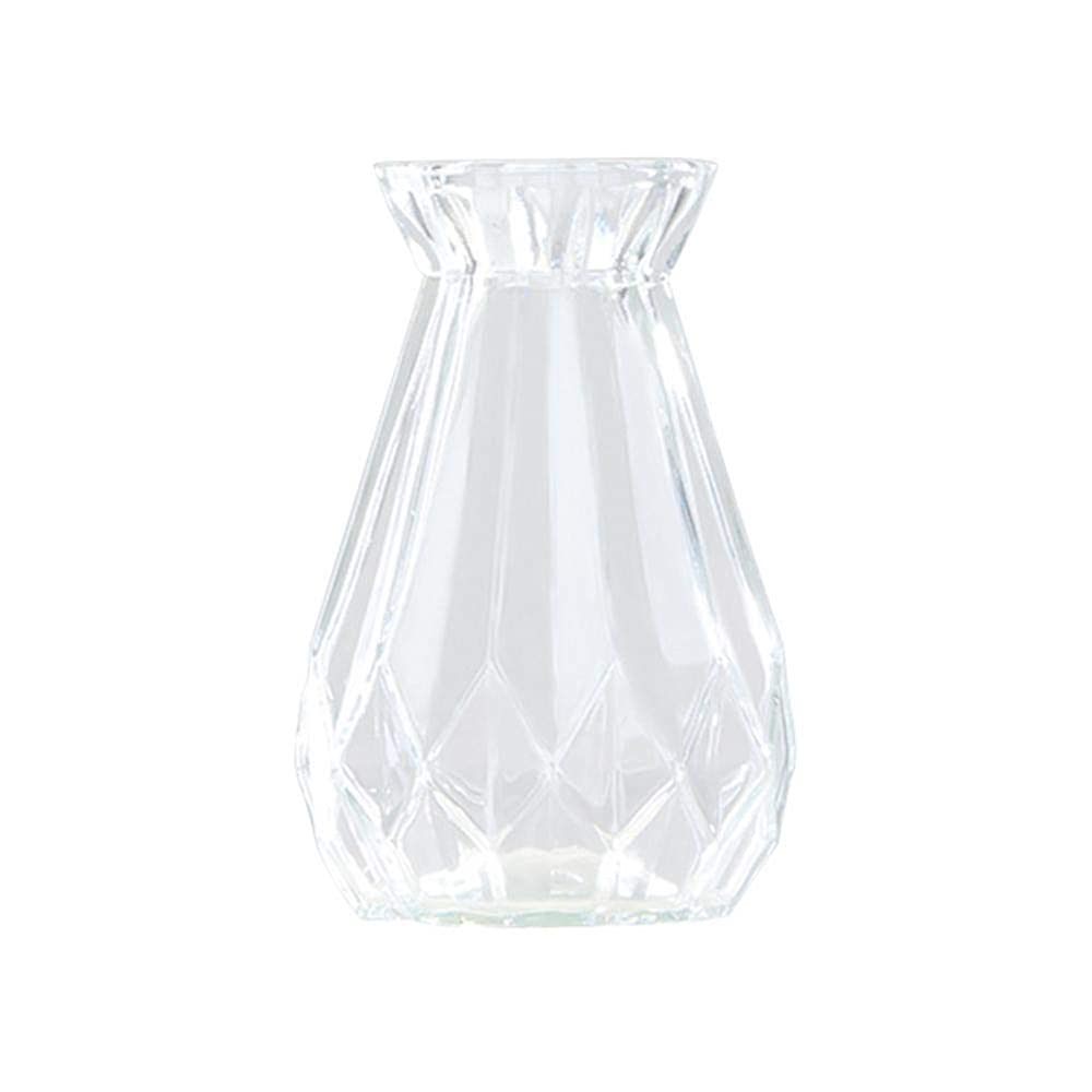 Glass Vase Decorative Vase Desktop Vase Transparent Vase Set Bedroom Living Room，Decorative Vase for Home Decor, Living.-Clear