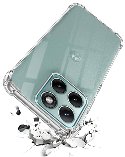Image of Jkobi Shockproof Crystal-Clear Back Cover for Motorola Moto Edge 70 Fusion (Anti Yellow Case | Drop & Camera Protection | Hard Polycarbonate)