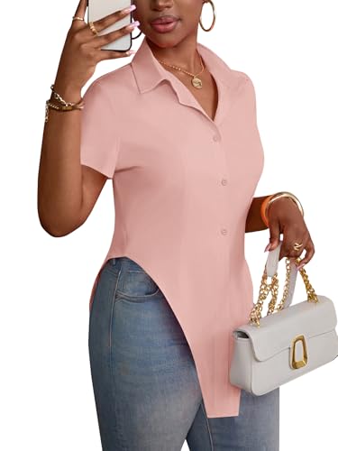 Image of LYANER Women's Collar V Neck Y2k Tops