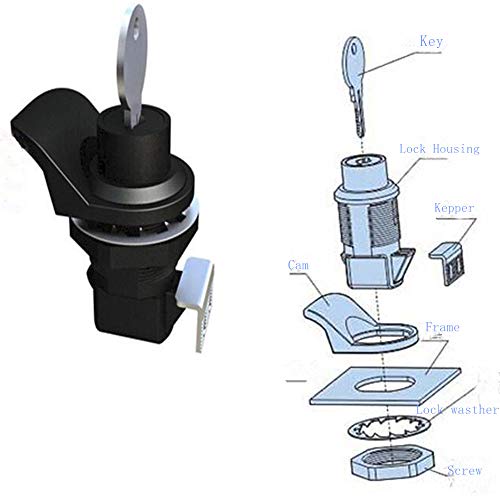 image for Angrylife 2PCS Push Button Latch Series Plastic & Metal to Close Latch