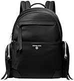 Michael Kors Women's Prescott Large Backpack, Silver-Tone Hardware/Nylon/Black, One Size