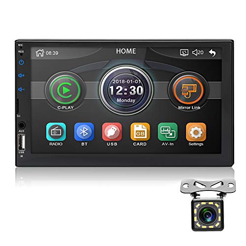 MiCarBa 2 DIN Car Radio 7 Pulgadas HD, Soporte estéreo mirrorlink para automóviles Android con cámara de Marcha atrás (CL7049D) Cover