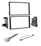 ASC Audio Premium Car Stereo Dash Install Kit, Wire Harness, and Antenna Adapter for Double Din Radio, 1 Kit, Black, Physical Controls, SUV, 2003-2008 Honda Pilot (No Factory NAV Vehicles)