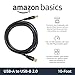 Amazon Basics USB-A to USB-B 2.0 Cable for Printer or External Hard Drive, Gold-Plated Connectors, Black, 10 Foot