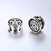 Pentgram Star Ear Plug Tunnels Piercing 316L Stainless Steel Expander for Ear Body Piercing (Gauge=2g(6mm))