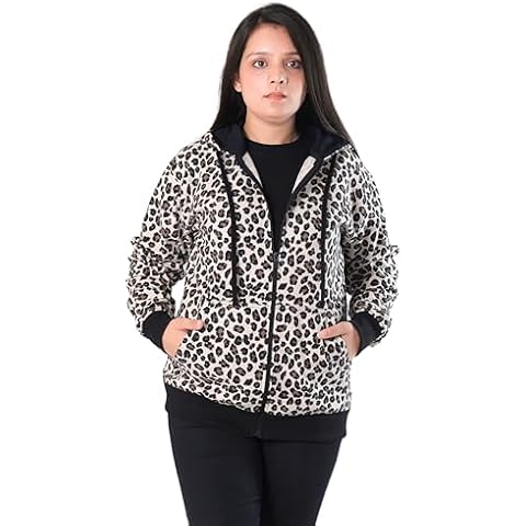 Bahob® Womens Ladies Plain Zip Up Hoodie Long Sleeve Sweatshirt Full Zip Top Soft Jumper Jacket Hoodies Top S-6XL Cover