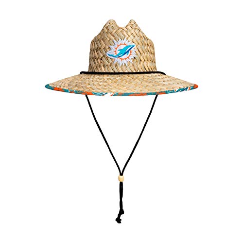 Image of NFL Team Logo Americana Floral Lifeguard Beach Straw Sun Hat