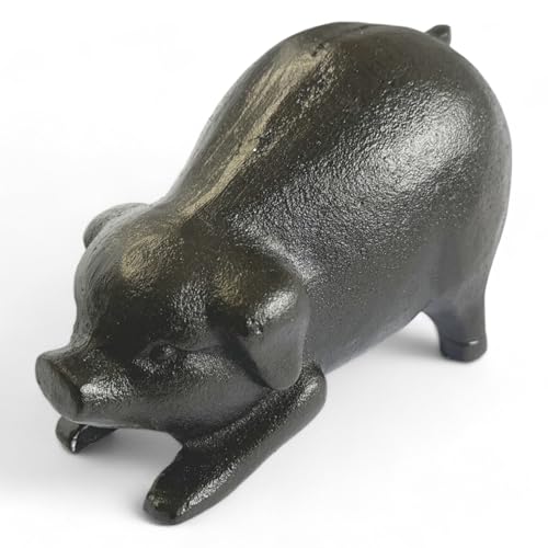 Estatua de Cerdo de Hierro Fundido NACH para Jardín miniatura 7
