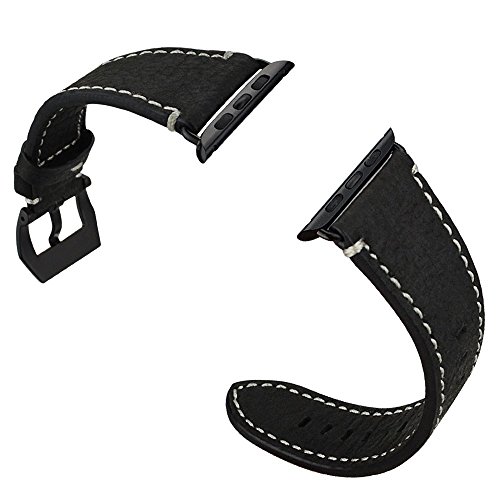 Ibazal Compatible With Apple Watch Band 42Mm 44Mm 45Mm 49Mm Leather Strap Replacement For Iwatch Apple Watch Series Ultra 8 7 6 5 4 3 2 1 Se Se2 Men Women - Classic Black 42/44/45/49 #TOP7